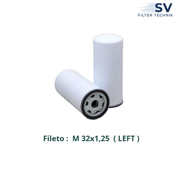 Filter Separator me Fileto Majtas M 32×1,5 per Kompresore Ajri ATLAS COPCO & INGERSOLL RAND /  MIKROPOR Filter ZERO-050-S-32×1,5-LEFT-V-7035-01  –  TG Filter 108263